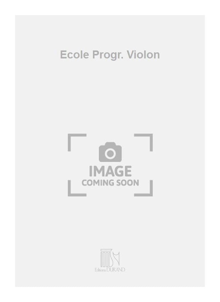Ecole Progr. Violon
